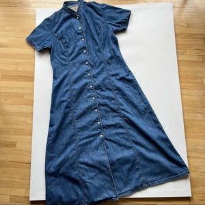Pendleton Vintage Denim Snap Down Jean Dress Size Large